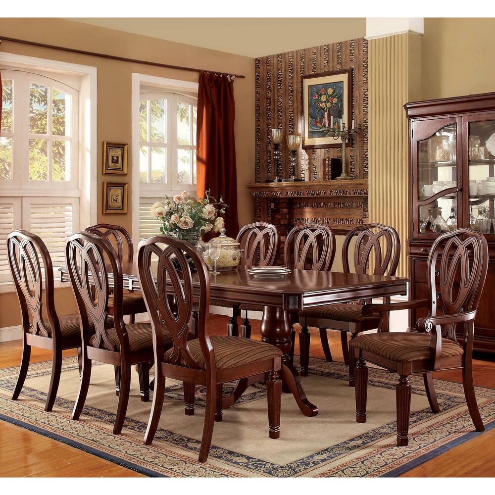 Furniture of America Woodrow Traditional 9-piece Cherry Dining Set