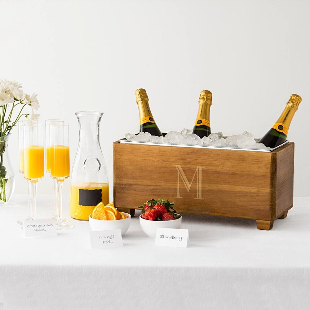 Personalized Wooden Wine Trough