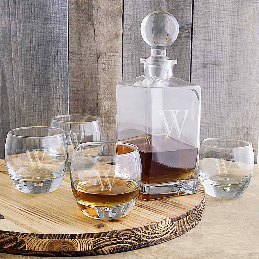Personalized Square Decanter Set - 32 oz
