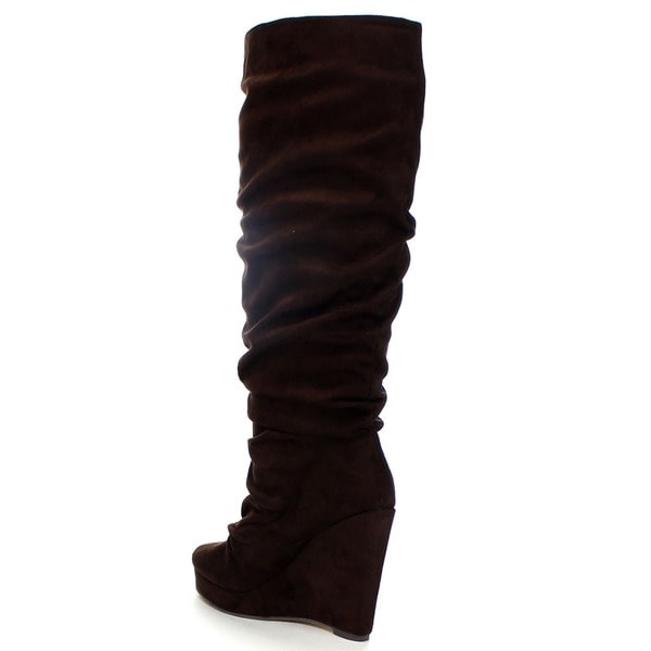 emma knee high wedge boot