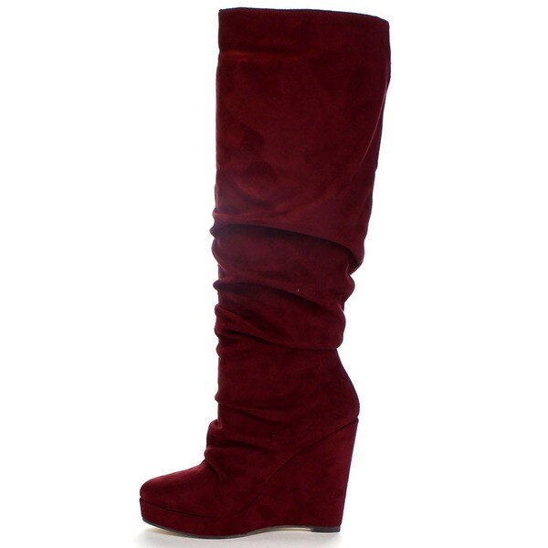 emma knee high wedge boot