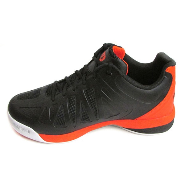 orange black and white basketball shoes