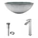 preview thumbnail 4 of 11, VIGO Giovanni 17"L x 17"W Glass Vessel Sink and Duris 12"H Faucet Set