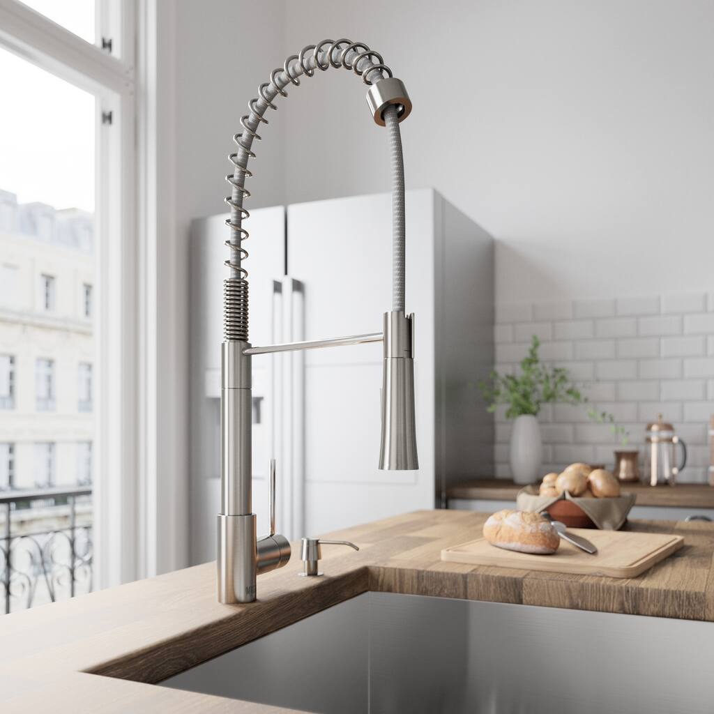 VIGO Laurelton Stainless Steel Pull-Down Spray Kitchen Faucet