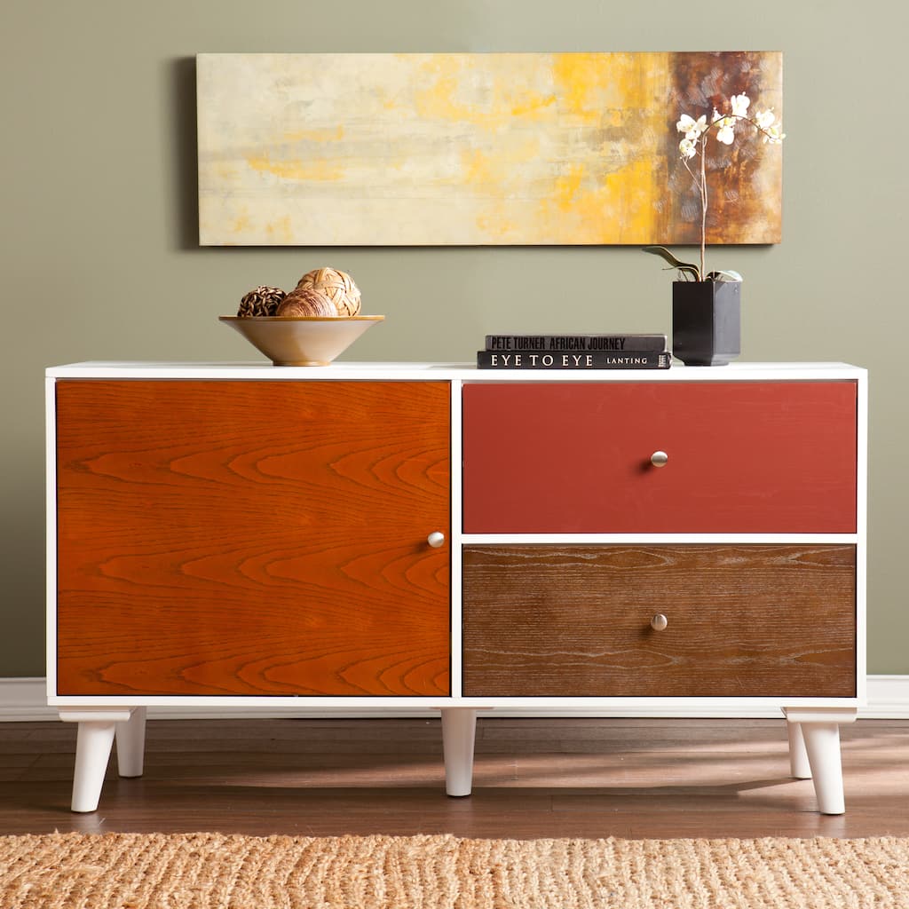 SEI Furniture Multi Wood Colorblock Anywhere Storage Cabinet/ Console