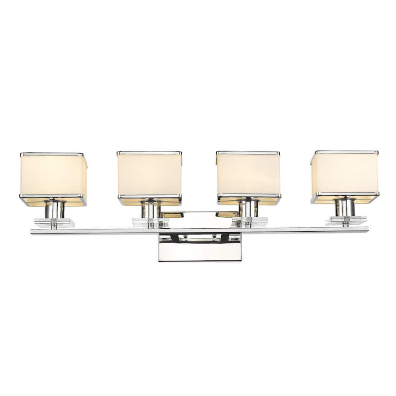 Contemporary 4-light Chrome Bath/Vanity Fixture