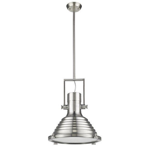 Shop Chloe Loft/ Industrial 1light Brushed Nickel Pendant Free
