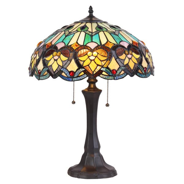 Tiffany Style Victorian Design 2-light Bronze Table Lamp - On Sale ...