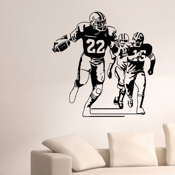 Running Football Players Vinyl Wall Art Decal Sticker - Bed Bath ...