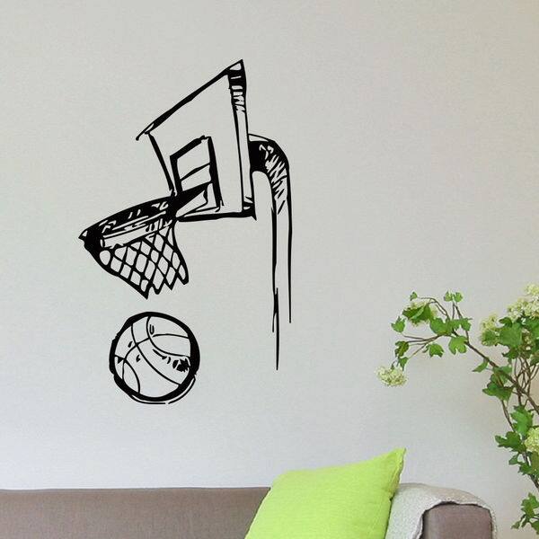 Street Basketball Hoop Vinyl Wall Art Decal Sticker Bed Bath & Beyond