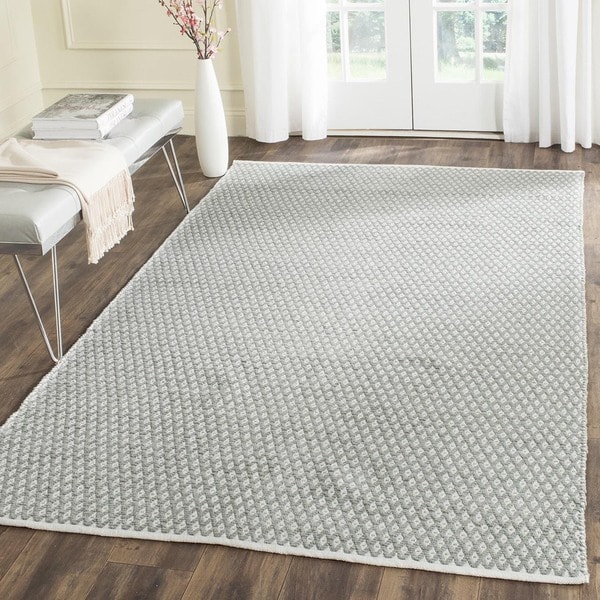 Safavieh Handmade Boston Flatweave Grey Cotton Rug - 4' Square