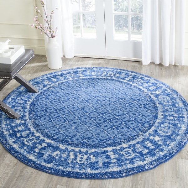 Safavieh Adirondack Vintage Light Blue/ Dark Blue Rug - 6' Round - Free ...