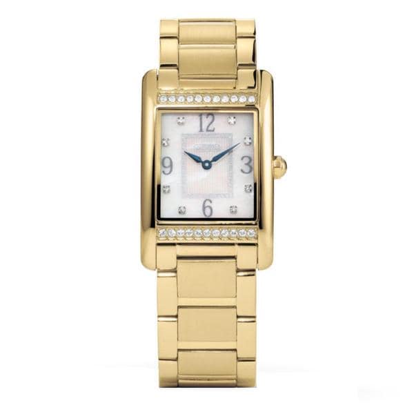 Coach Womens 14501817 Lexington Rectangle Goldtone Stainless Steel