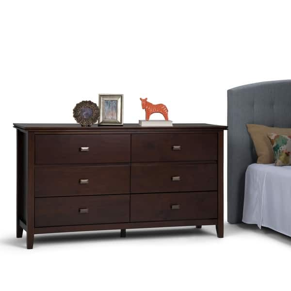 Shop Black Friday Deals On Wyndenhall Stratford Solid Wood 60 Inch Wide Contemporary Bedroom Dresser And Media Cabinet Overstock 10581757