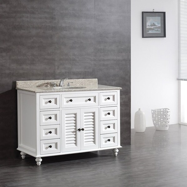 Heather 48-inch Single Sink Bathroom Vanity with Granite Top