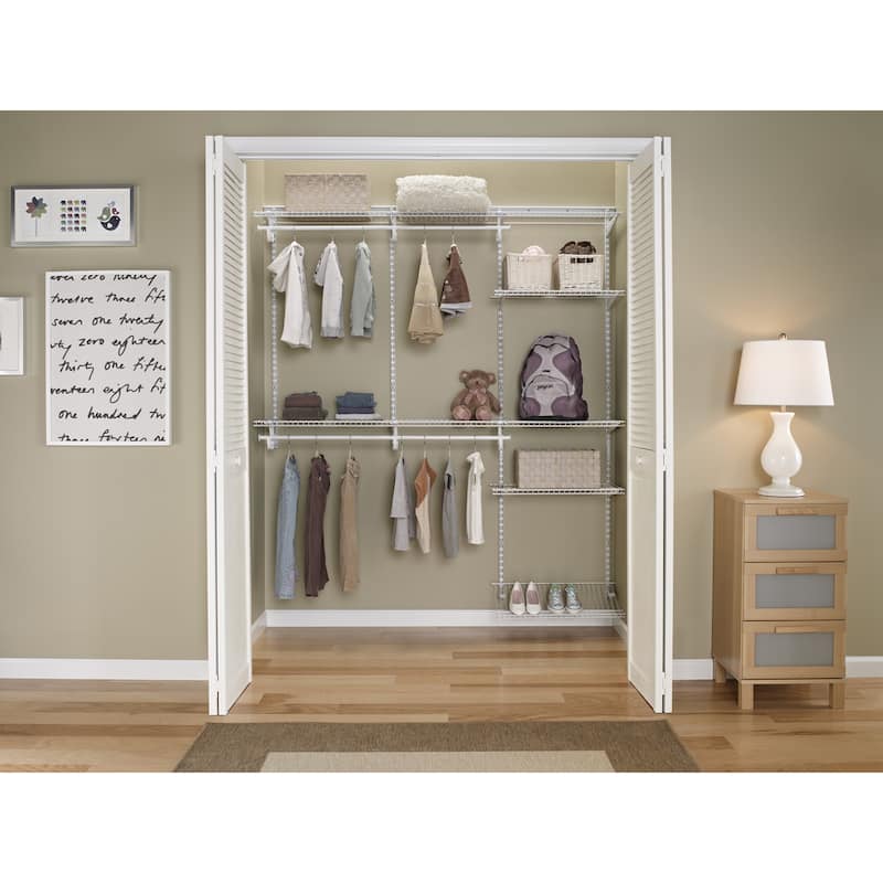 ClosetMaid ShelfTrack 60-96 Inch Wide Adjustable Closet Organizer