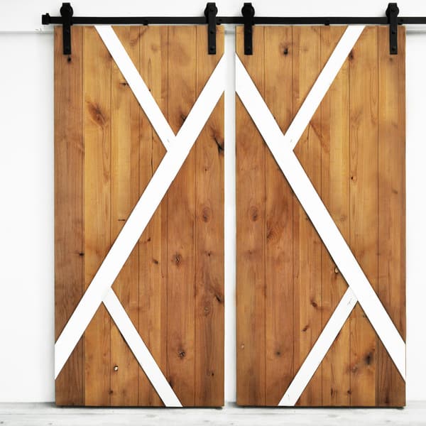 Shop Dogberry Mod Y Double Barn Doors 36 W X 82 H Each Fully