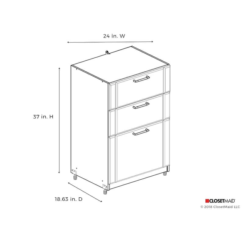 ClosetMaid 3-Drawer Base Cabinet
