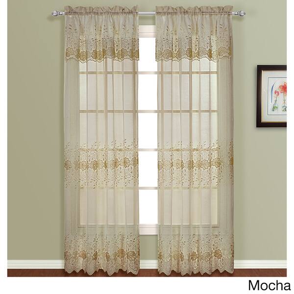 Shop Luxury Collection Marianna Semi Sheer Curtain Panel Pair On