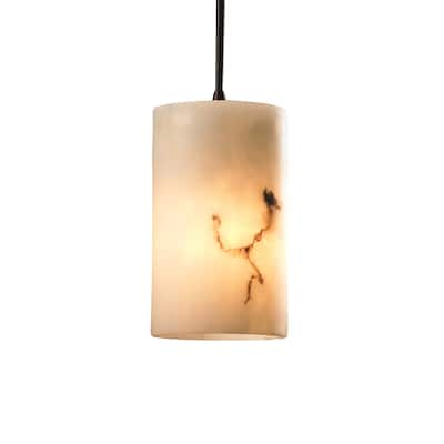 Justice Design LumenAria Flat 1-light Dark Bronze Mini-pendant