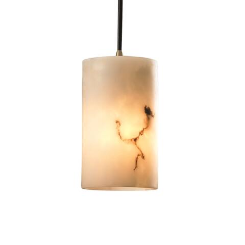 Justice Design LumenAria Flat 1-light Antique Brass Mini-pendant