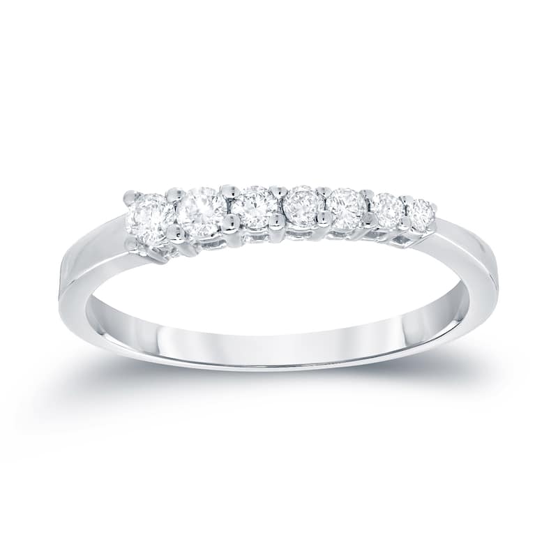 Auriya Graduating Round Diamond Wedding Band 1/2ct TDW 14k Gold