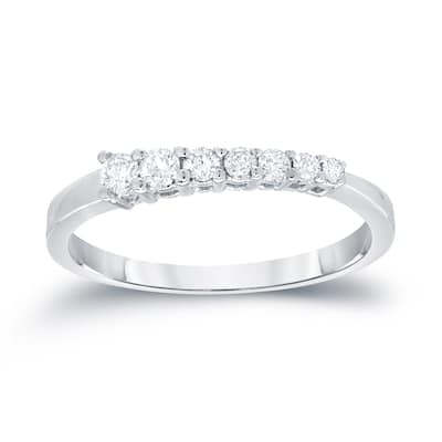 Auriya Graduating Round Diamond Wedding Band 1/2ct TDW 14k Gold