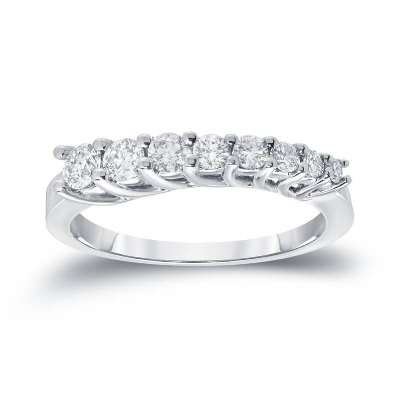 Auriya Round Diamond Wedding Band 1/2ct TDW 14k White Gold