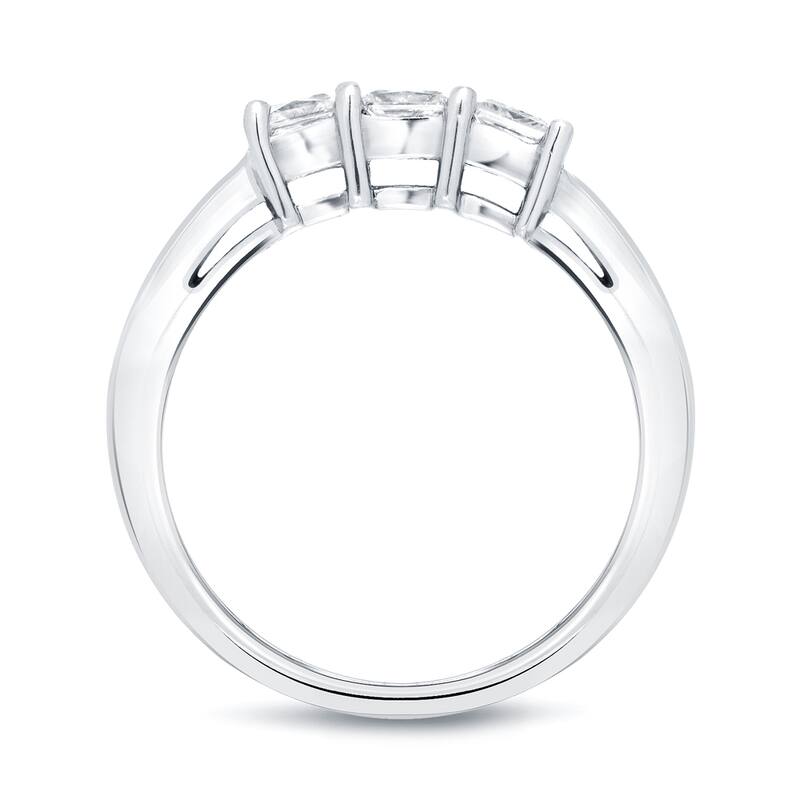 Auriya 14k Gold 1ctw Princess-cut 3-Stone Diamond Engagement Ring (H-I, SI1-SI2)