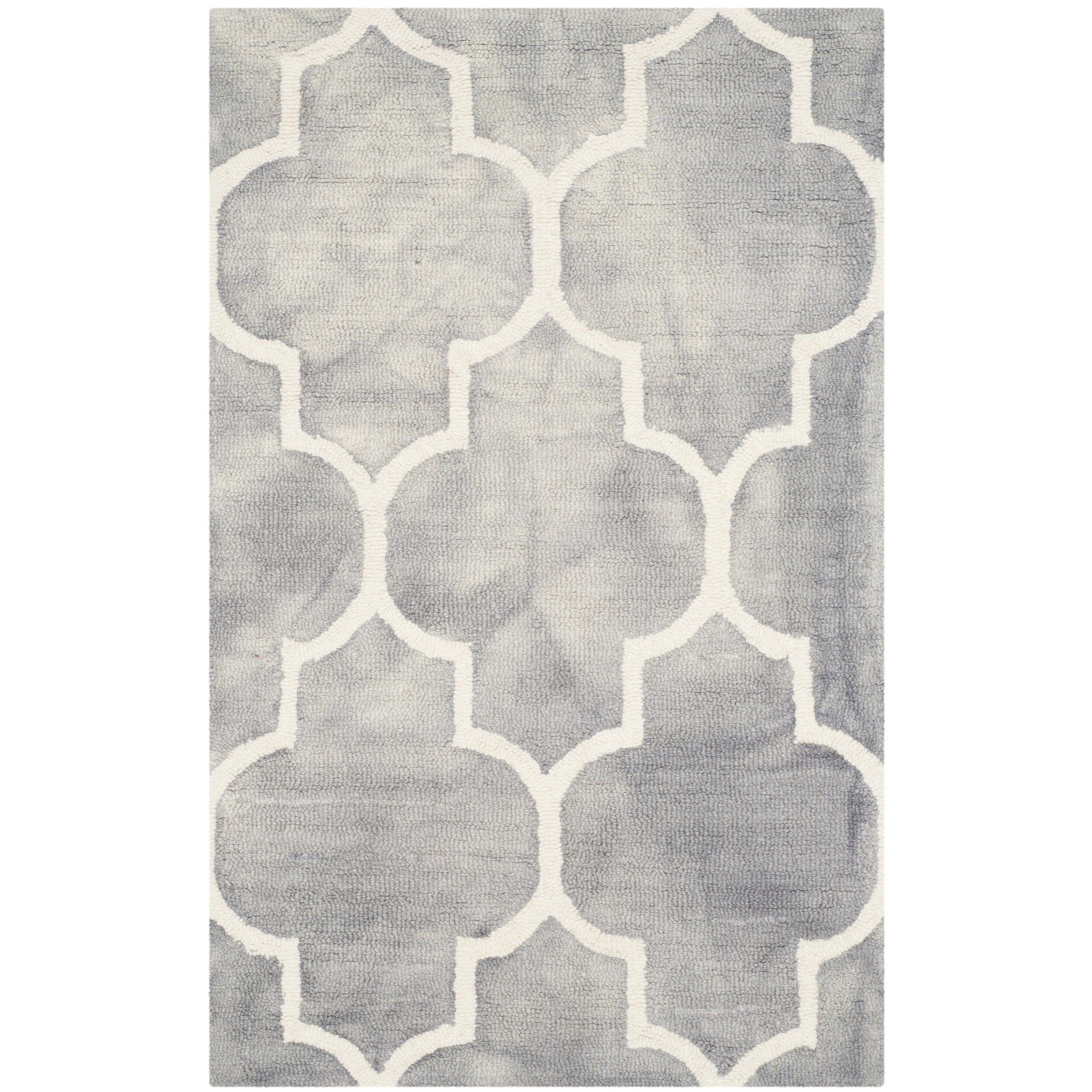 Safavieh Handmade Moroccan Cambridge Dark Grey/ Ivory Wool Rug (2 x 3
