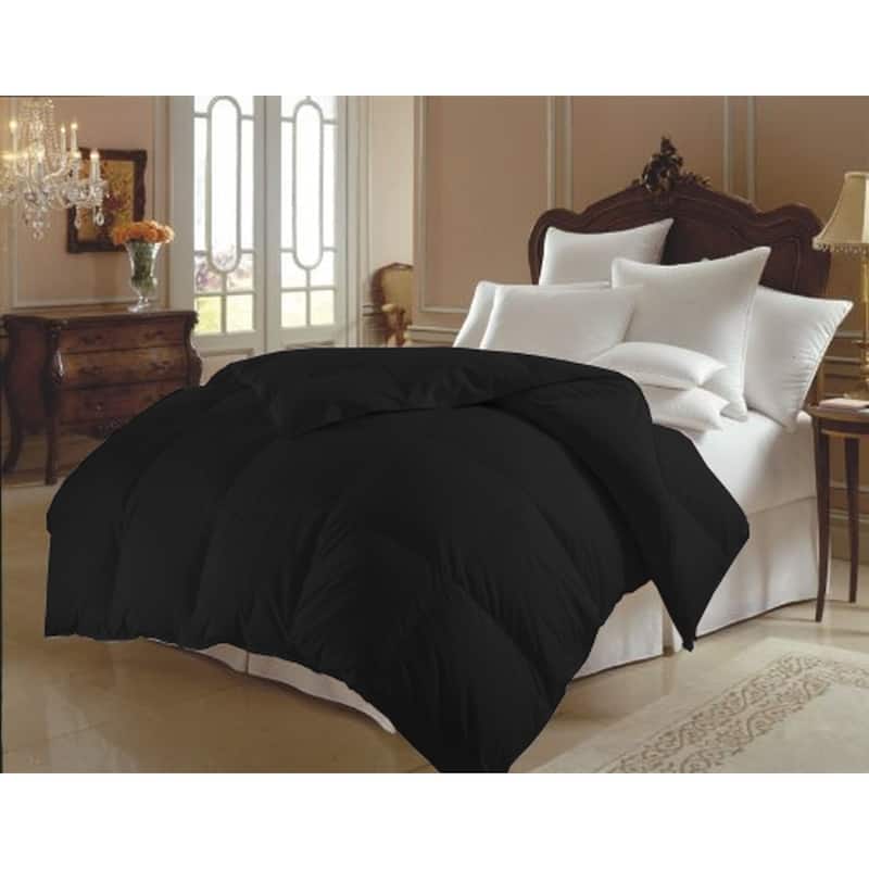 Elegant Comfort Hypoallergenic Double-Filled Comforter/ Duvet Insert - Full - Queen - Black