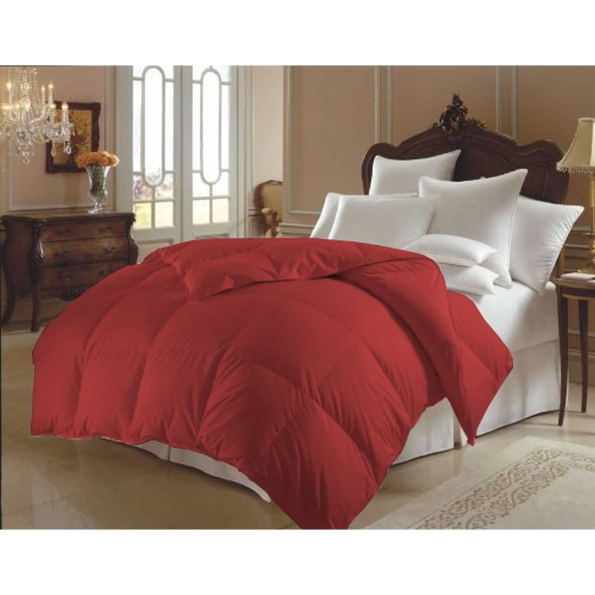 Shop Elegant Comfort Hypoallergenic Double Filled Comforter Duvet