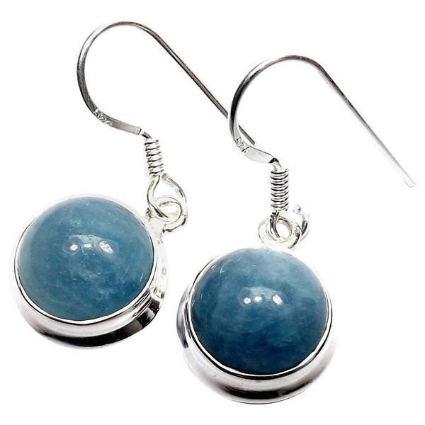 Handmade Sterling Silver Aquamarine Earrings India Blue Handmade Sterling Silver Aquamarine Earrings India Blue