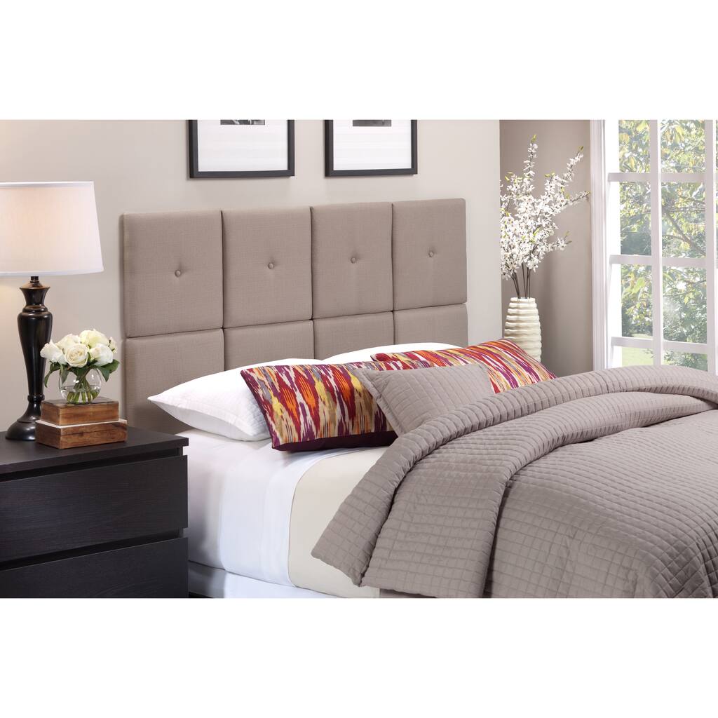 Foremost Tessa Tuft Taupe Fabric Headboard Tiles
