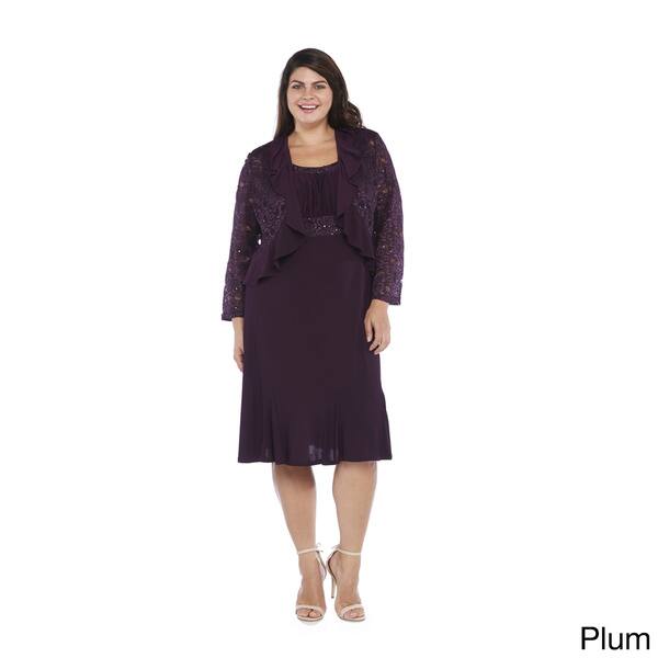 R&M Richards Plus Size Ruffle Jacket Dress (As Is Item) - Bed Bath & Beyond - 18719235 R&M Richards Plus Size Ruffle Jacket Dress (As Is Item) - Bed Bath & Beyond - 18719235