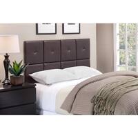Porch & Den Rigdon Tufted Espresso Faux Leather Wall-mounted Headboard