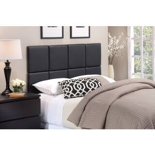 Faux Leather Headboards For Less Porch Den Elsmere Rigdon Tufted Matte Black Faux Leather Headboard