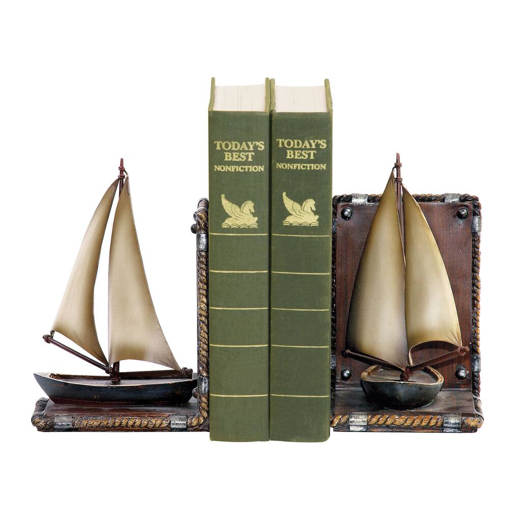 Sterling Pair Sailboat Bookends