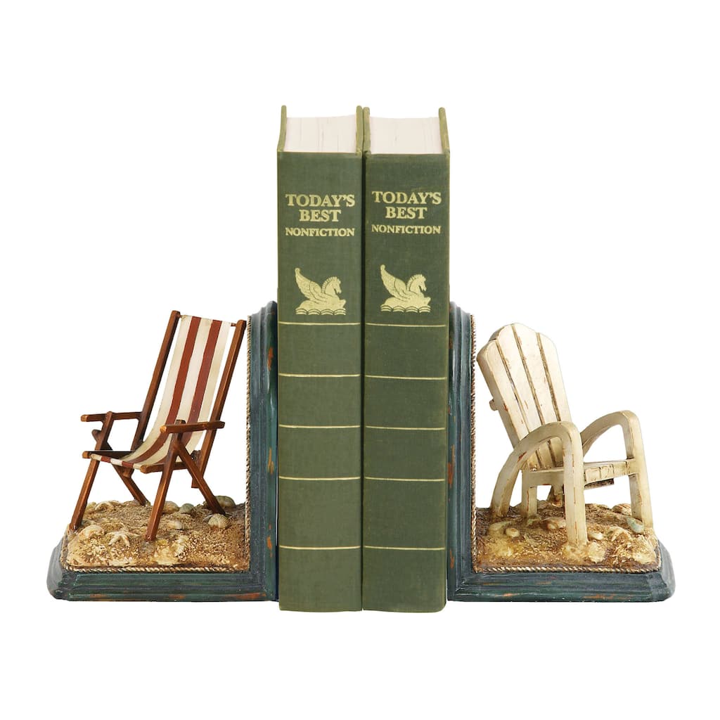 Sterling Pair of Beach Chair Bookends