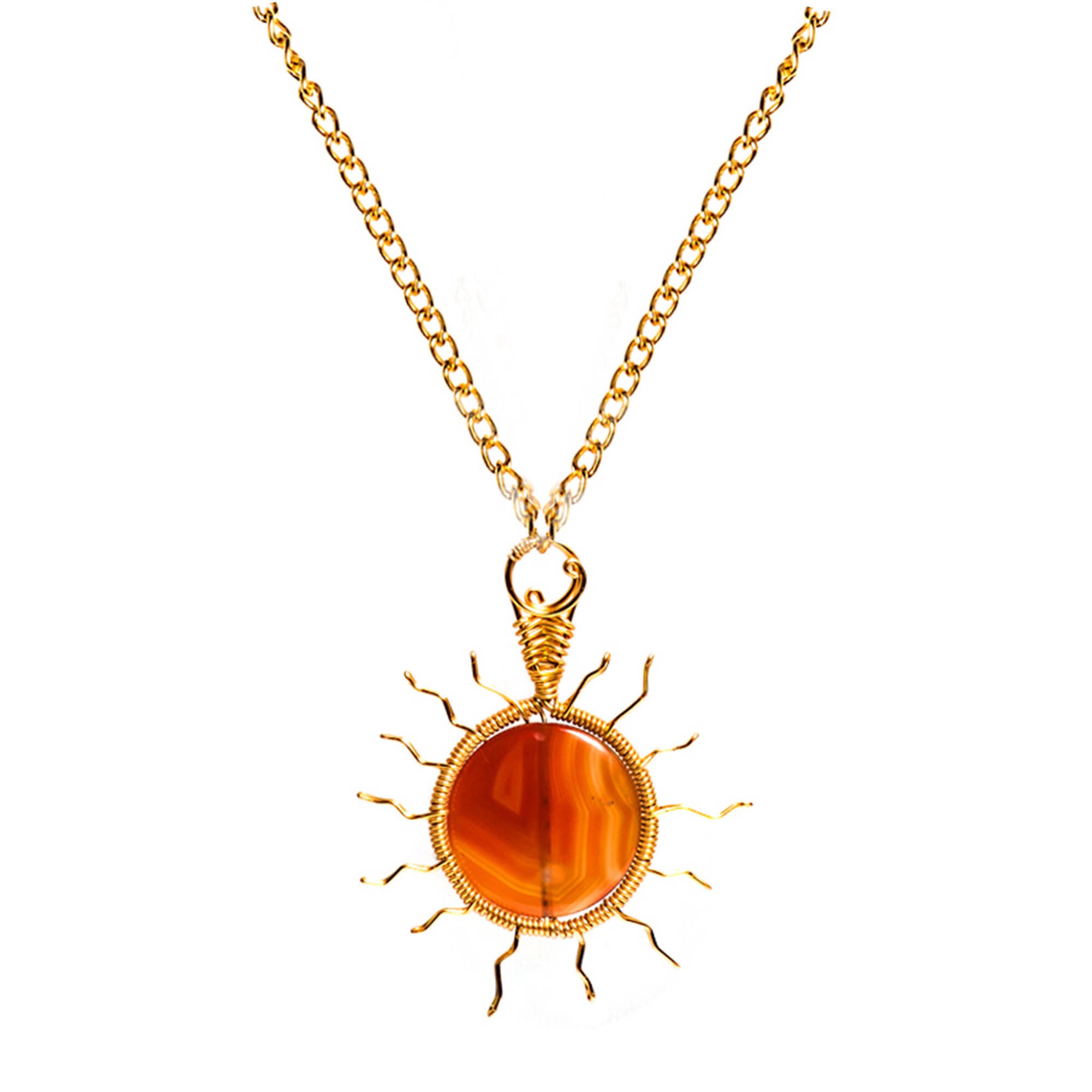 orange agate jewelry