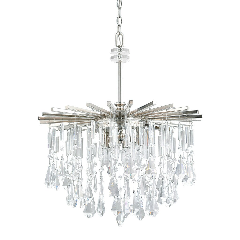 Donny Osmond Carrington 6-light Polished Nickel Chandelier - Chandeliers For Bedrooms by Overstock.com