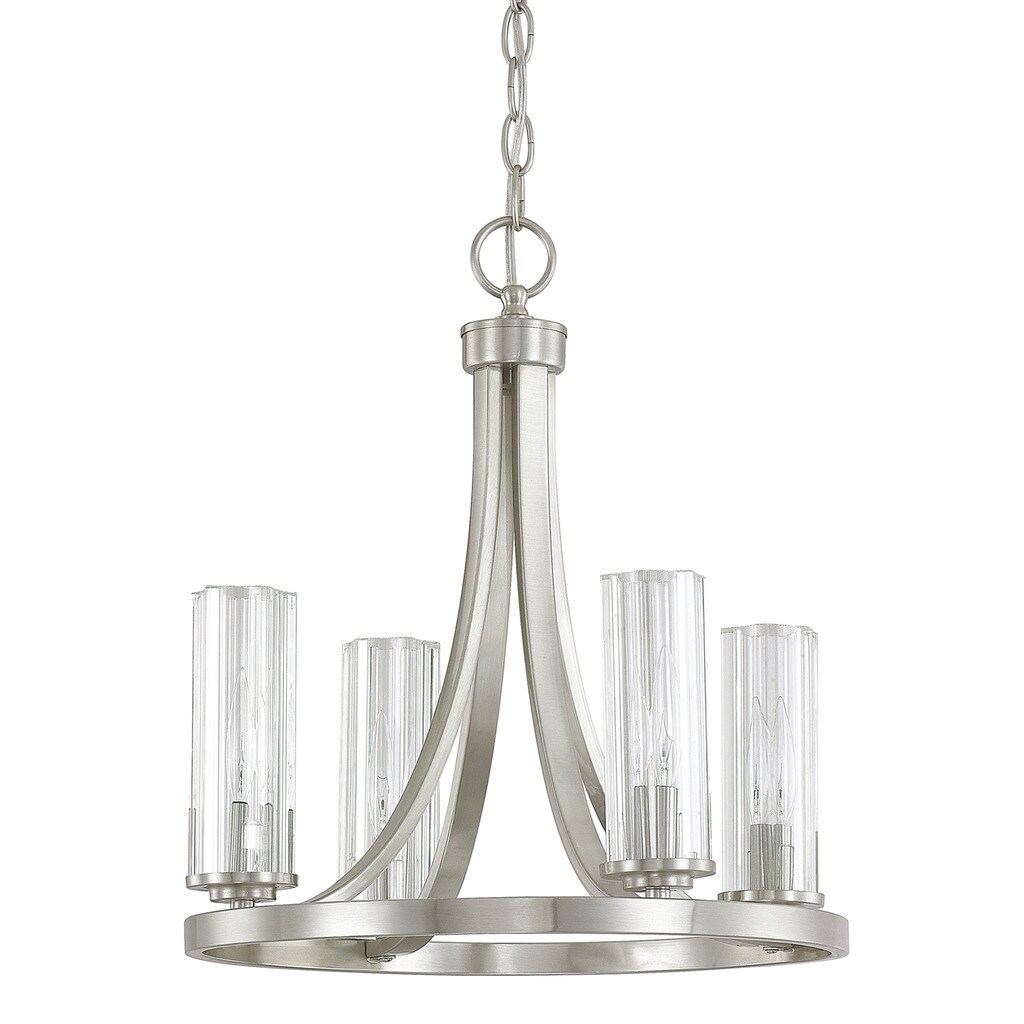 Donny Osmond Emery 4-light Brushed Nickel Mini Chandelier - Brushed Nickel - Chandeliers For Bedrooms by Overstock.com