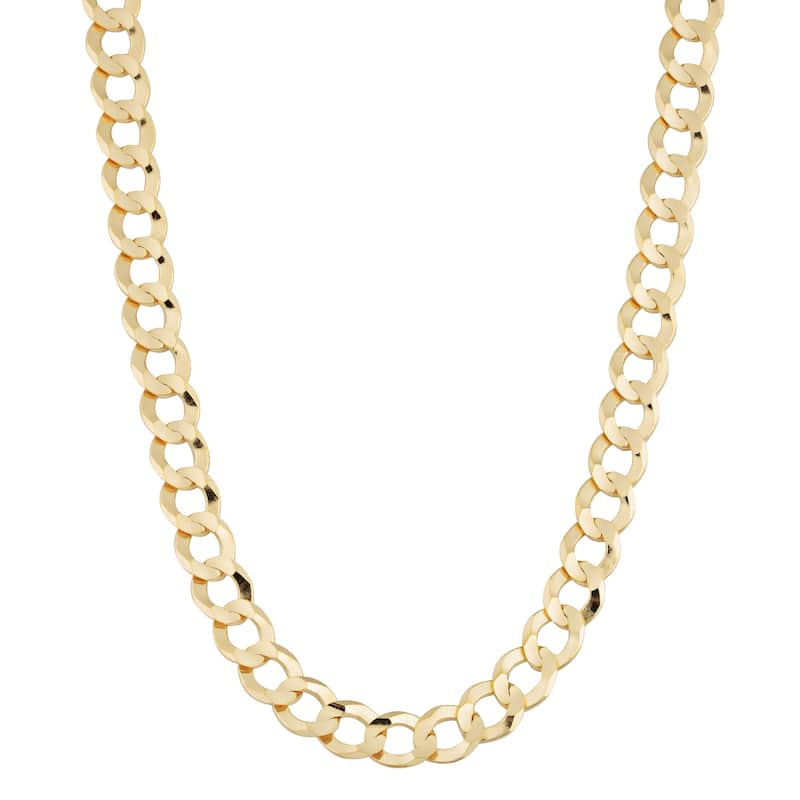 Fremada 14k Yellow Gold 5.7-mm High Polish Solid Curb Link Necklace