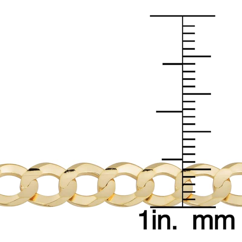 Fremada 14k Yellow Gold 5.7-mm High Polish Solid Curb Link Necklace