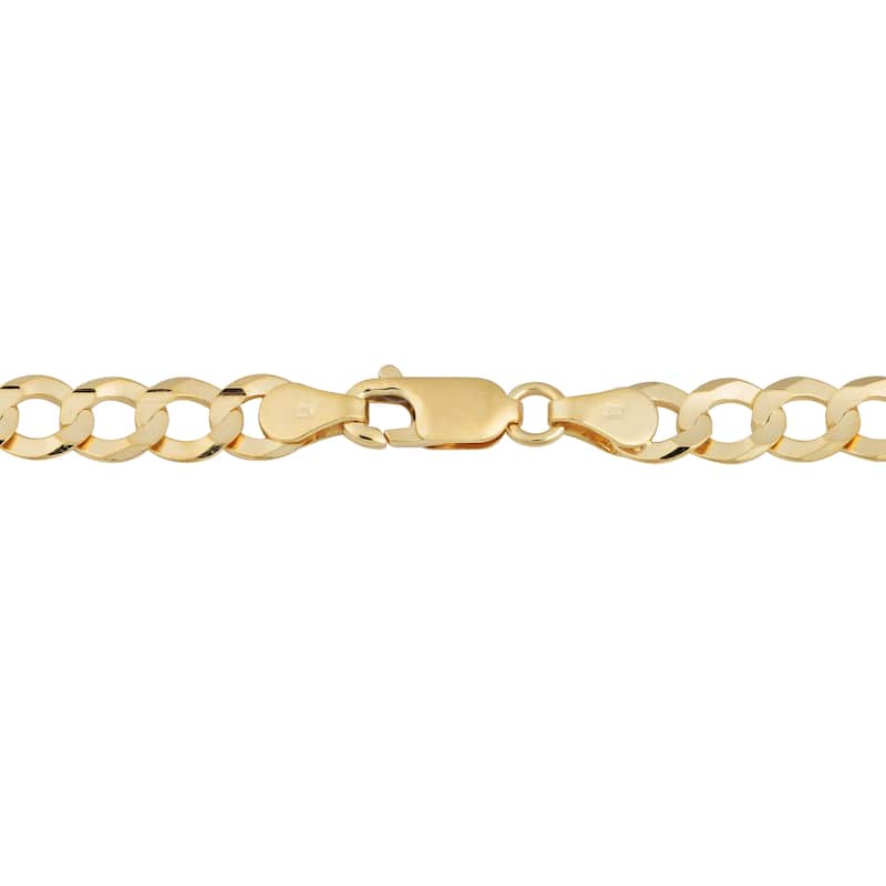 Fremada 14k Yellow Gold 5.7-mm High Polish Solid Curb Link Necklace