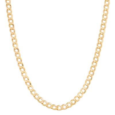Fremada 14k Yellow Gold 2.6-mm High Polish Solid Curb Link Necklace