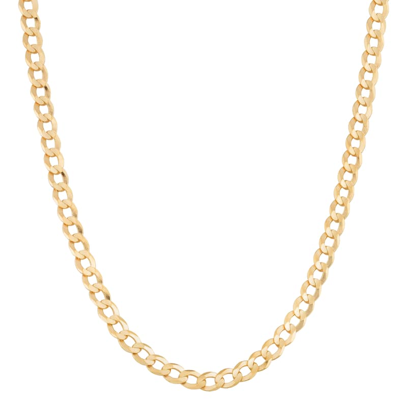 Fremada 14k Yellow Gold 2.6-mm High Polish Solid Curb Link Necklace