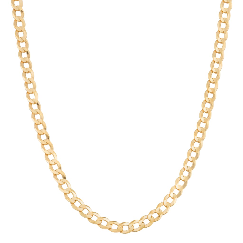 Fremada 14k Yellow Gold 2.6-mm High Polish Solid Curb Link Necklace