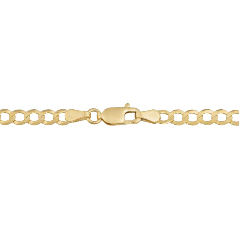 Fremada 14k Yellow Gold 3.8-mm High Polish Solid Curb Link Bracelet