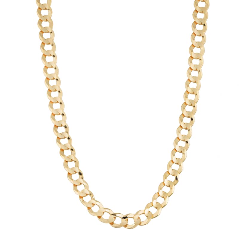 Fremada 14k Yellow Gold 4.7-mm High Polish Curb Link Necklace (18 - 30 inches)